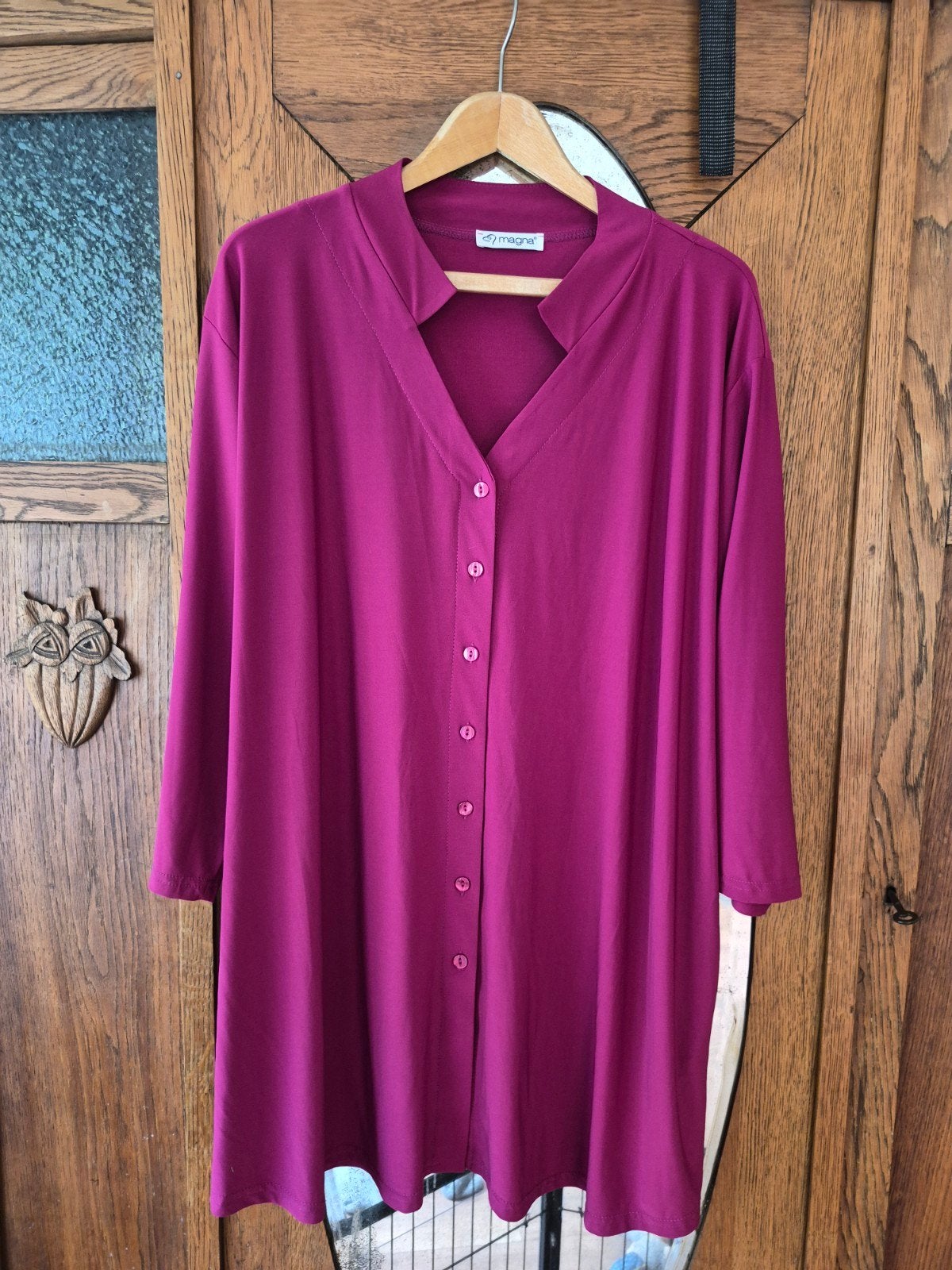 Magna doorknoop blouse, Ophalen of Verzenden, Nieuw, Roze, Blouse of Tuniek