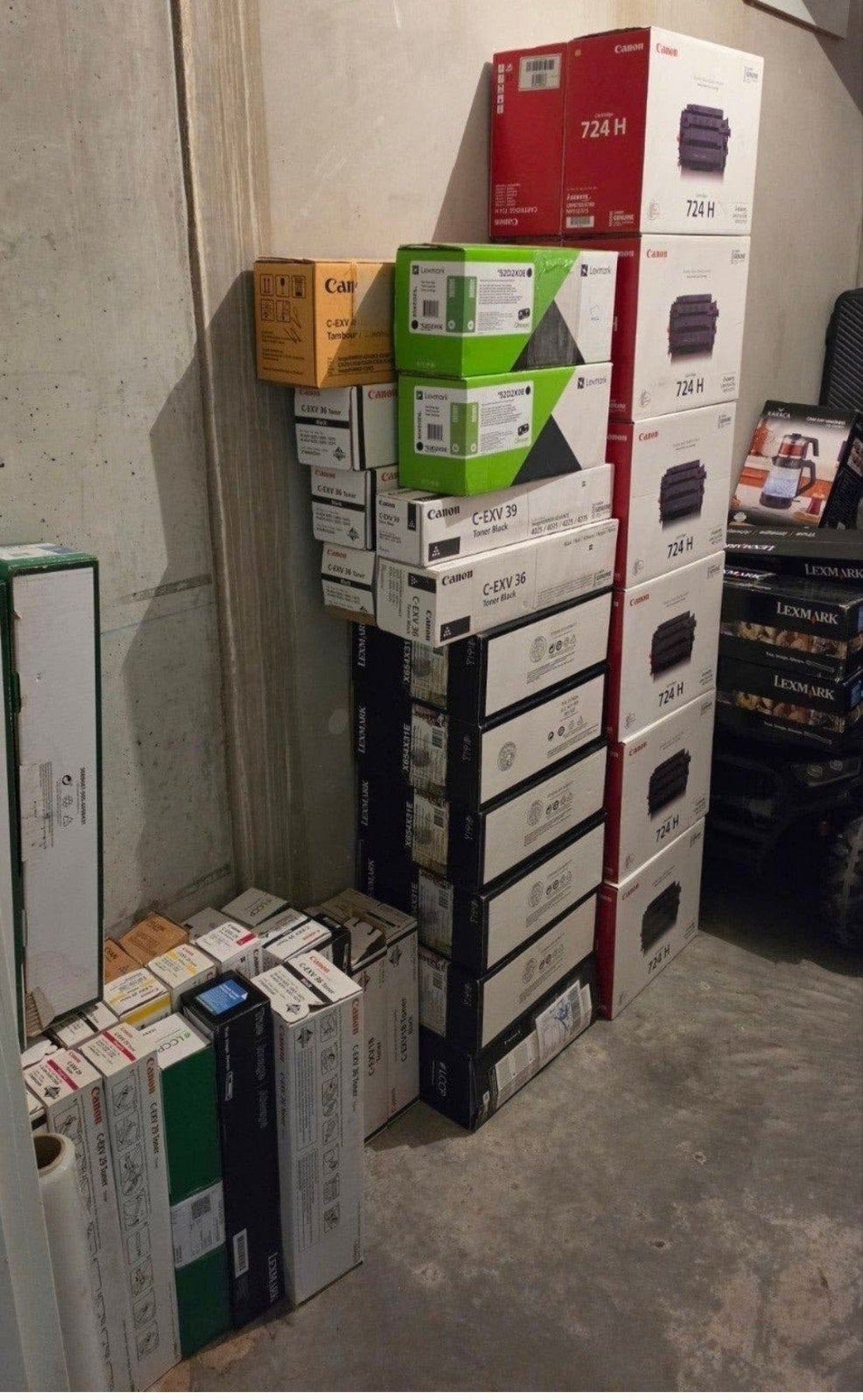 Grote partij Canon,Lexmark en Ricoh toners en cartridges, Ophalen, Nieuw, Toner, Canon, Lexmark