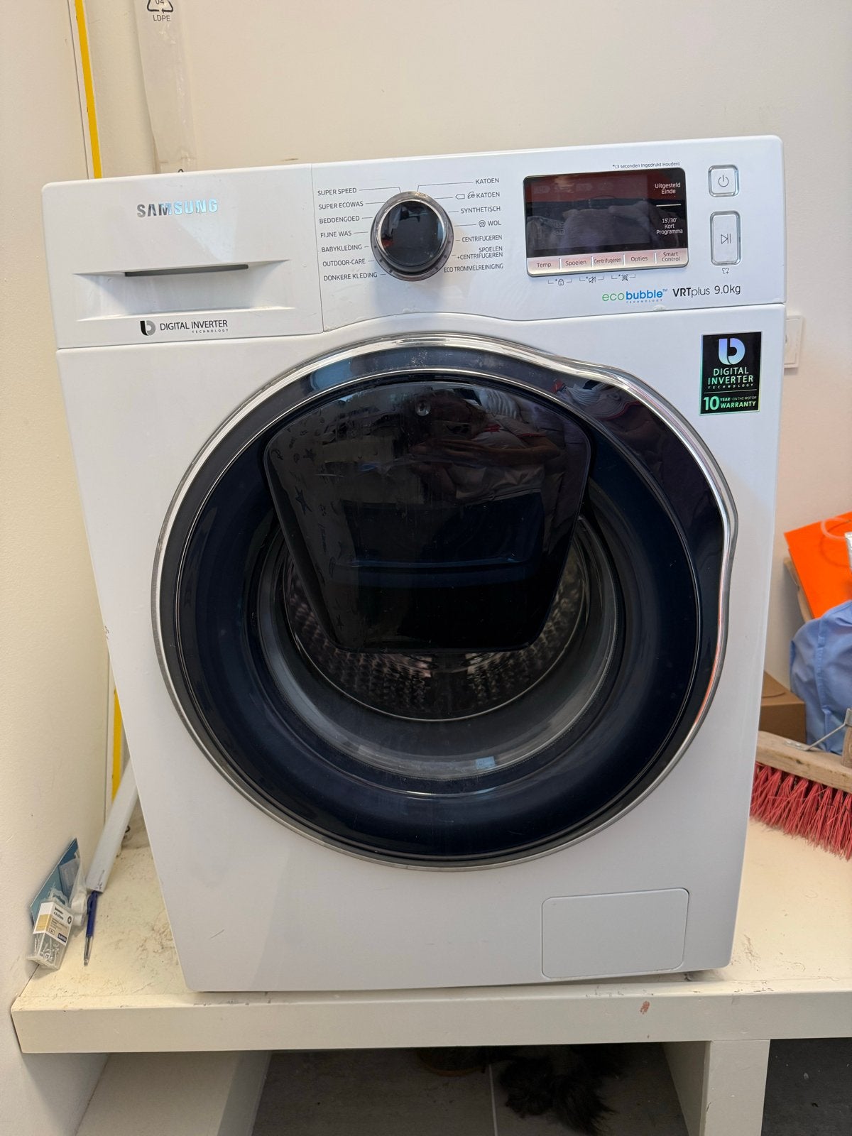 Samsung EcoBubble VRTplus 9.0KG Wasmachine, Witgoed en Apparatuur, Wasmachines, Ophalen, 1200 tot 1600 toeren, 8 tot 10 kg, Zo goed als nieuw