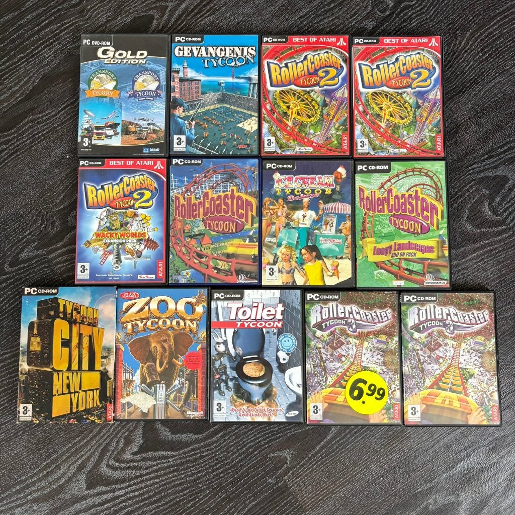 Partij 1 PC CD-ROM Games - Tycoon Spellen, Gebruikt, 1 speler, Ophalen of Verzenden, Vanaf 3 jaar