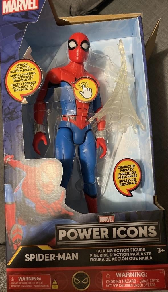 Marvel Spider-Man Talking Action Figure Power Icons, Ophalen of Verzenden, Nieuw