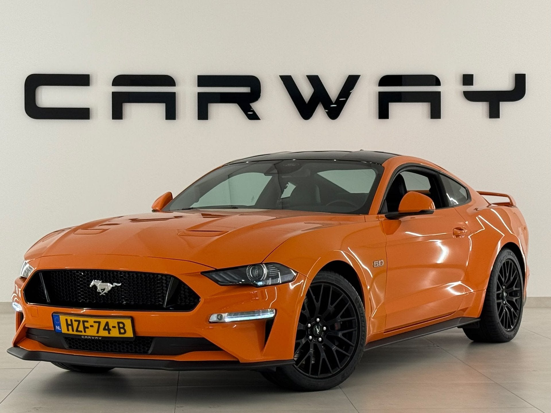 Ford Mustang 5.0 V8 GT Performance Carbon Pack (bj 2021), Auto's, Ford, Achterwielaandrijving, Gebruikt, Overige kleuren, Bedrijf