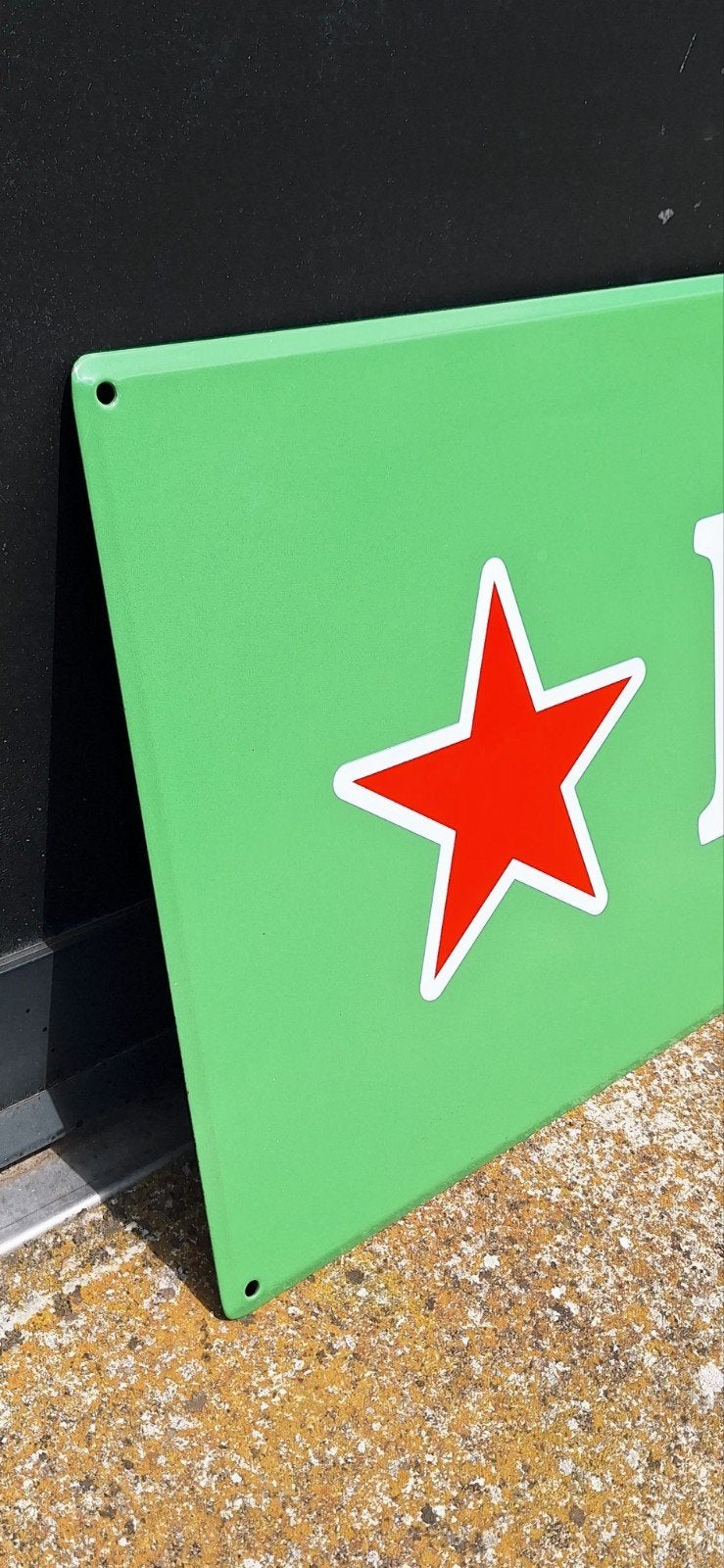 Vintage XXL Emaille Reclamebord Heineken Bier🍺, Ophalen, Reclamebord, Gebruikt, .