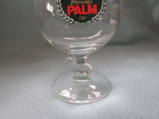 Vintage Speciale Palm bierglas met paardje in de steel, Ophalen of Verzenden, Zo goed als nieuw, Glas of Glazen, Palm
