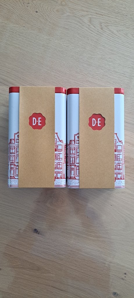 2 nieuwe koffieblikken Douwe Egberts, Verzamelen, Ophalen of Verzenden, Nieuw, Koffie, Douwe Egberts