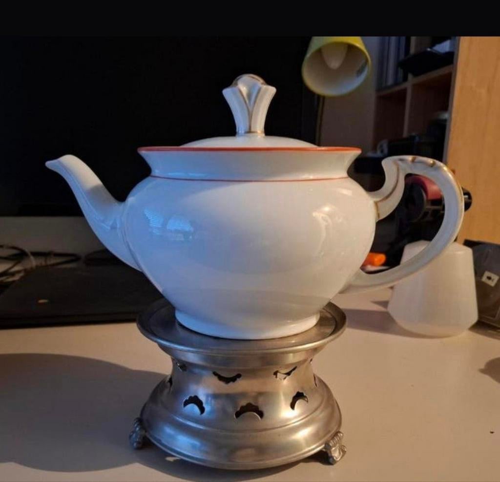 Hertel Jacob Rehau Bavaria Theepot met Warmhouder, Ophalen of Verzenden