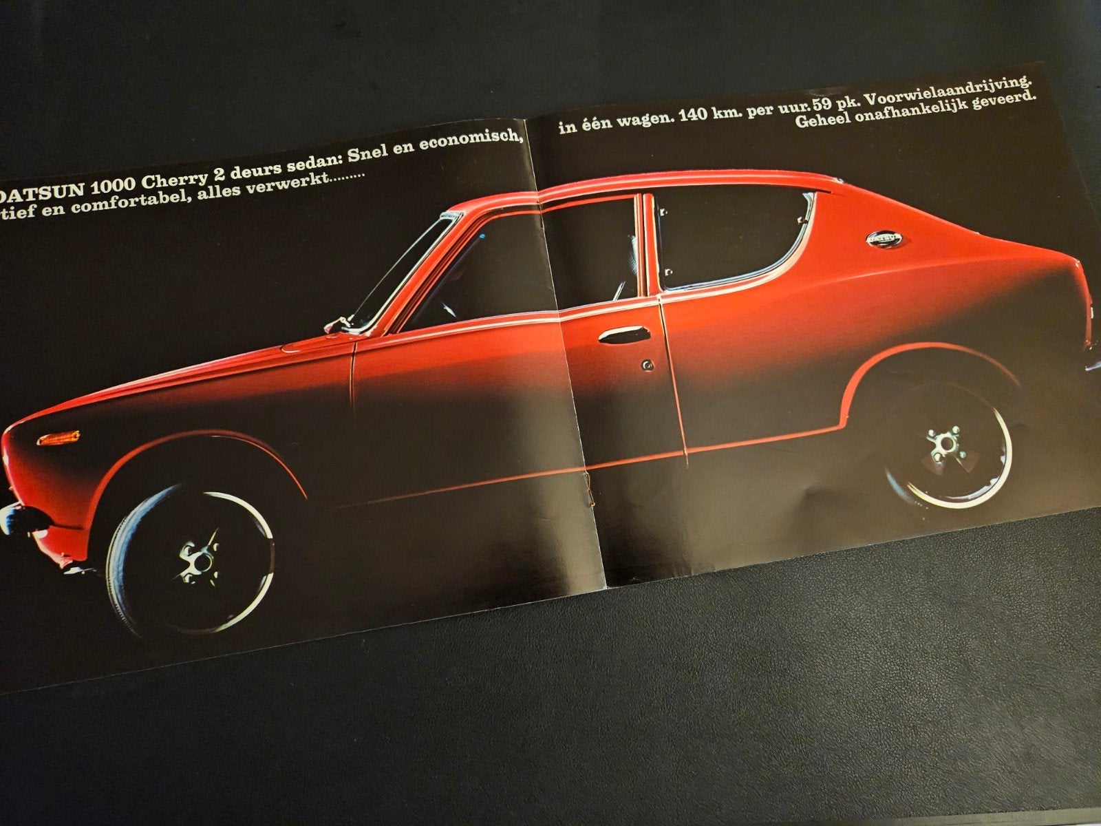 Brochure Datsun 1000 Cherry, Ophalen of Verzenden, Zo goed als nieuw, Overige merken