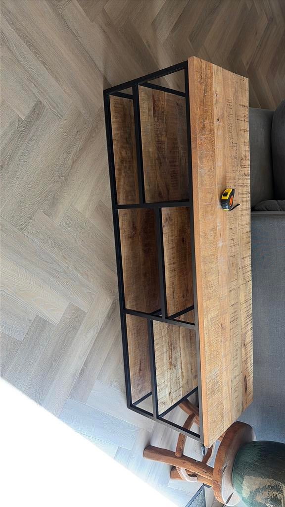 Mango houten tv meubel, Huis en Inrichting, Kasten | Televisiemeubels, Ophalen, 150 tot 200 cm, Zo goed als nieuw, Minder dan 100 cm