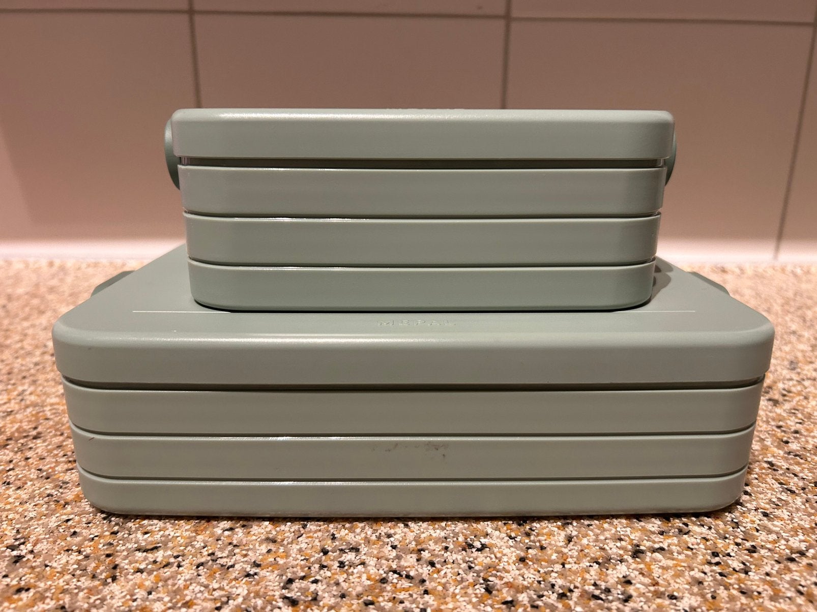Mepal lunchbox groot en klein groen, Ophalen of Verzenden, Zo goed als nieuw, Groen, Overige typen