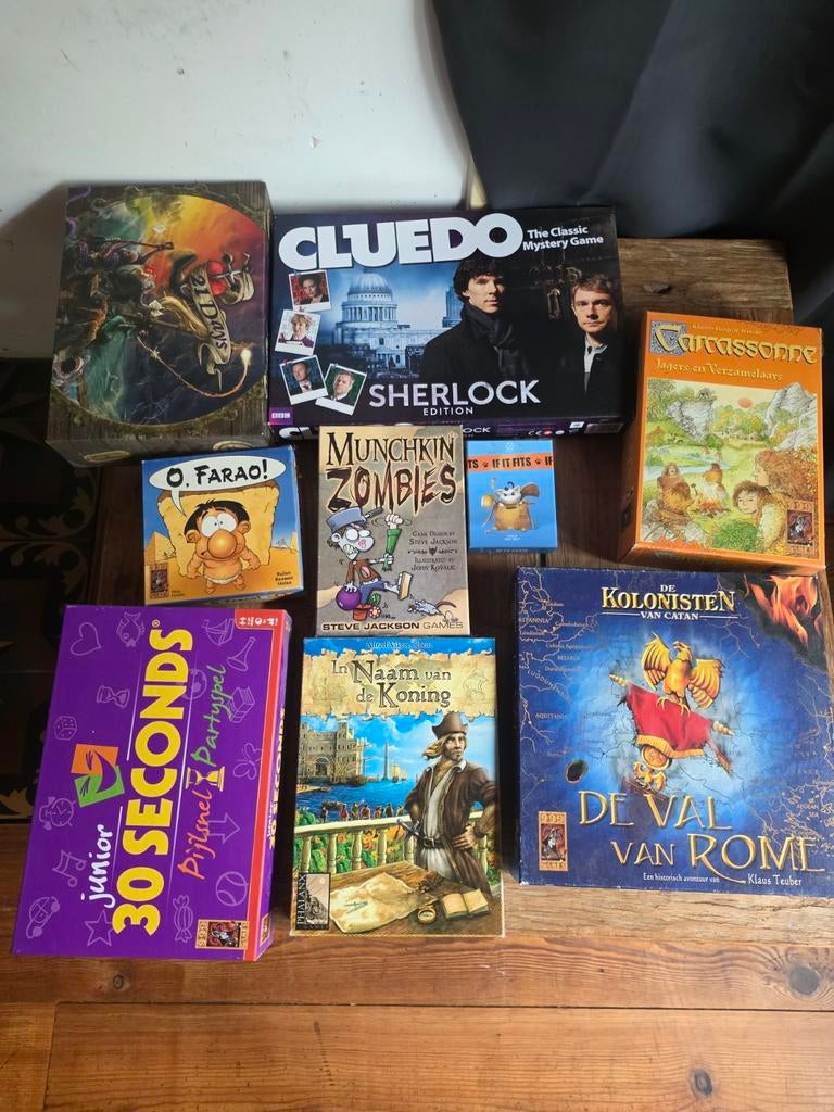 Diverse bordspellen: Cluedo, Carcassonne, Catan, 30 Seconds, Hobby en Vrije tijd, Gezelschapsspellen | Bordspellen, Vijf spelers of meer