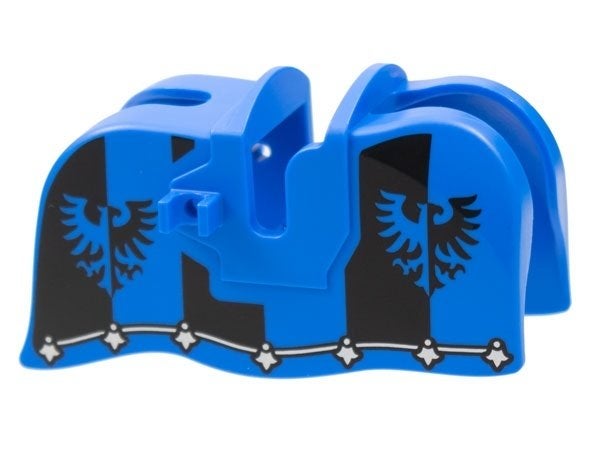 Lego Castle Zadel Horse Barding, Smooth Edge Black Falcon, Lego, Nieuw, Ophalen of Verzenden, Losse stenen
