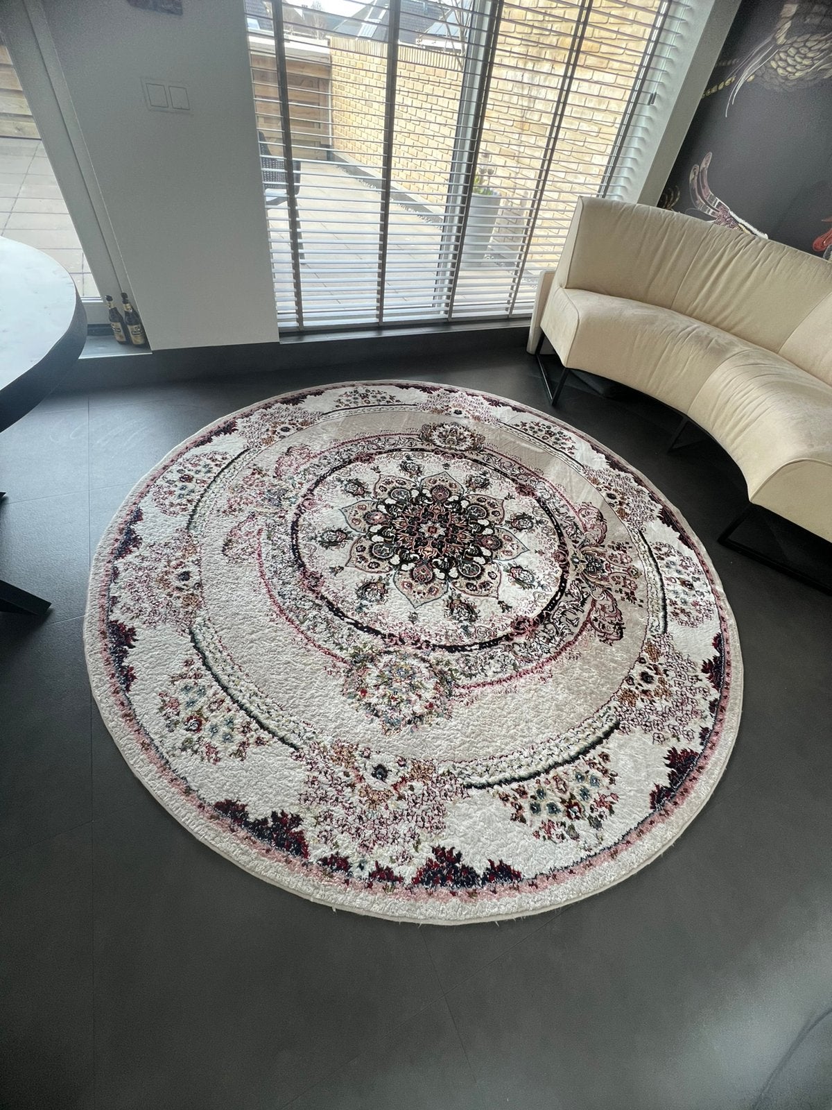 Marrakesh vloerkleed 240x240 ovaal – zeer goede staat, Ophalen, Beige, 200 cm of meer, Zo goed als nieuw