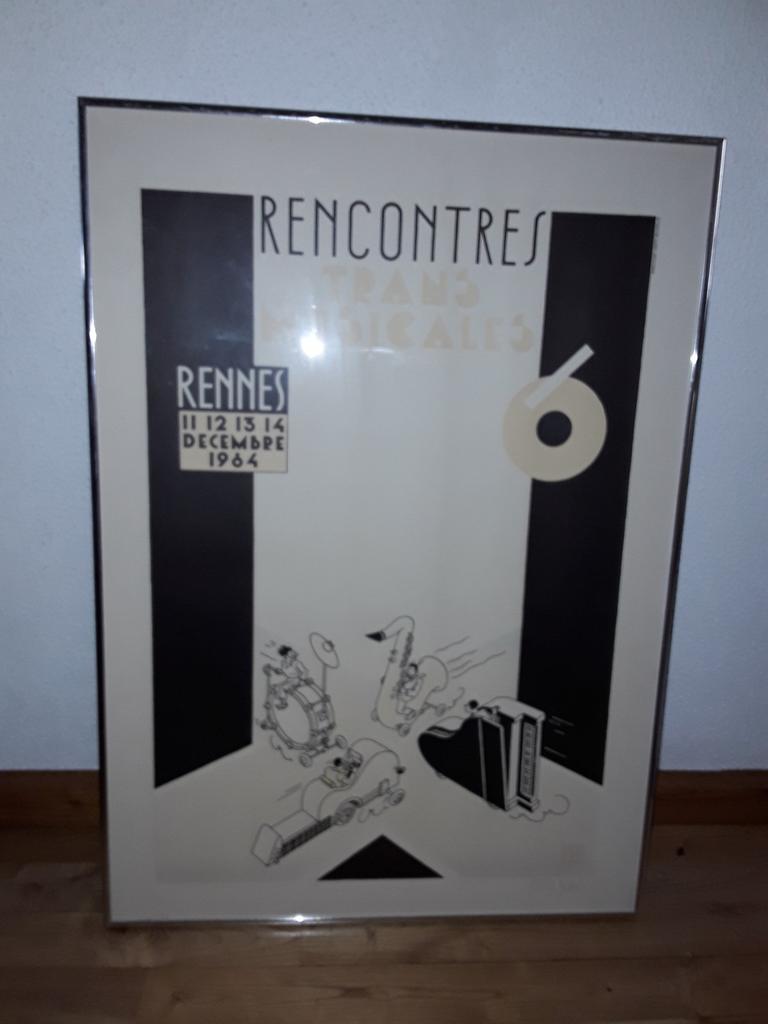 Lithografie Joost Swarte festival Rennes 1984 gesigneerd, Ophalen