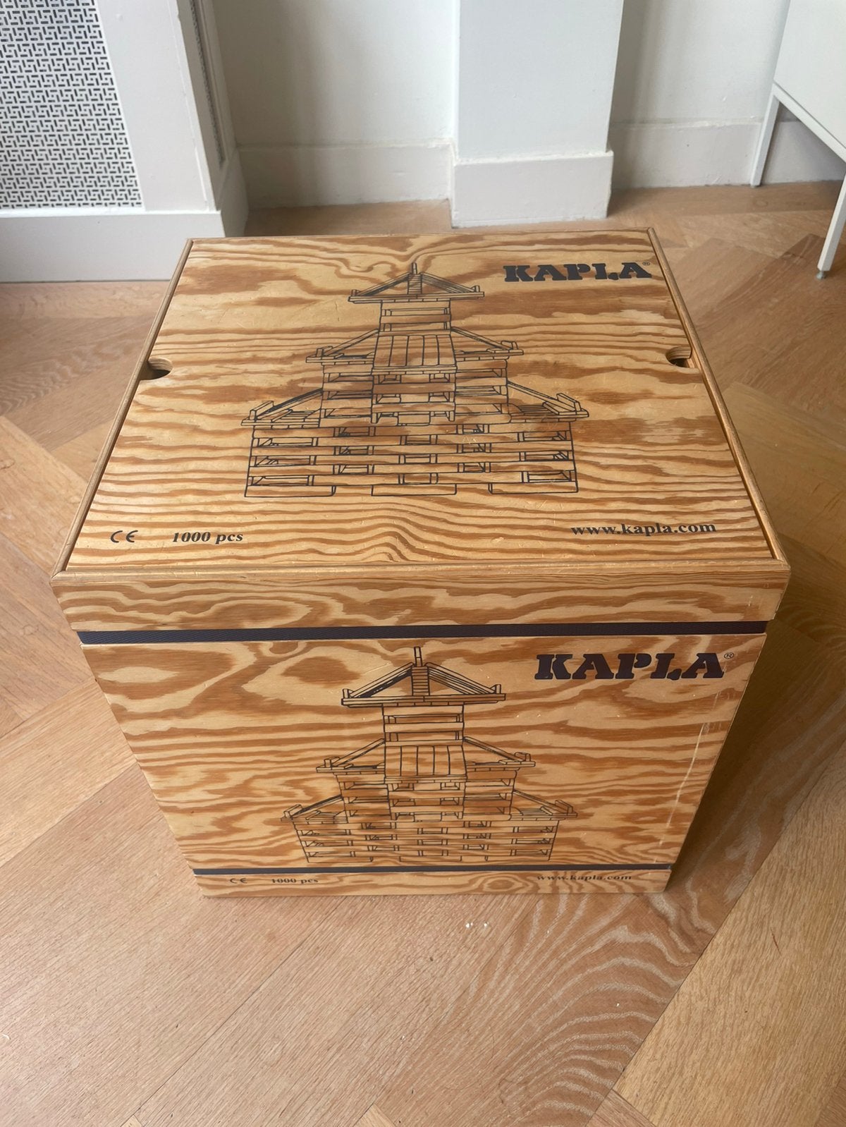 Kapla 1000 stuks bouwplankjes in houten kist, Ophalen, Gebruikt, Overige merken