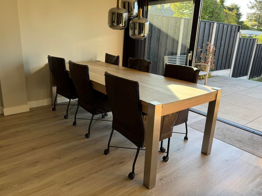 Eetkamer set | Montis Charly, Huis en Inrichting, Ophalen, 100 tot 150 cm, Eikenhout, 200 cm of meer