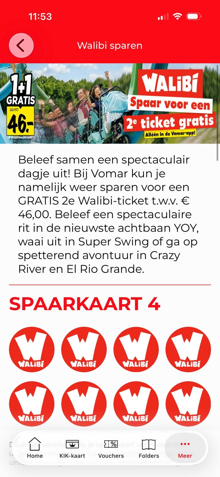Walibi kortingscodes (4x), Tickets en Kaartjes, Twee personen, Kortingskaart