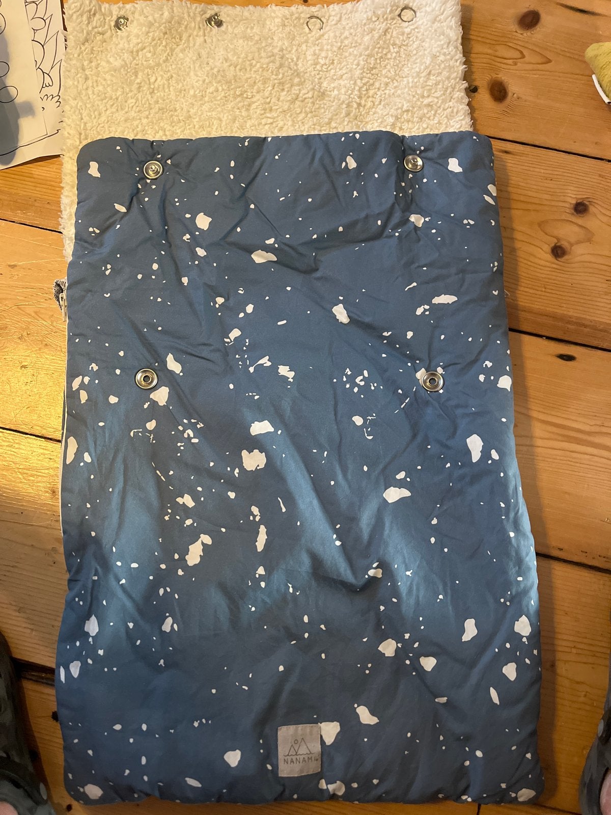 Nanami Baby Slaapzak - Blauw met Witte Spikkels, Ophalen of Verzenden, Zo goed als nieuw, 70 tot 85 cm, Slaapzak