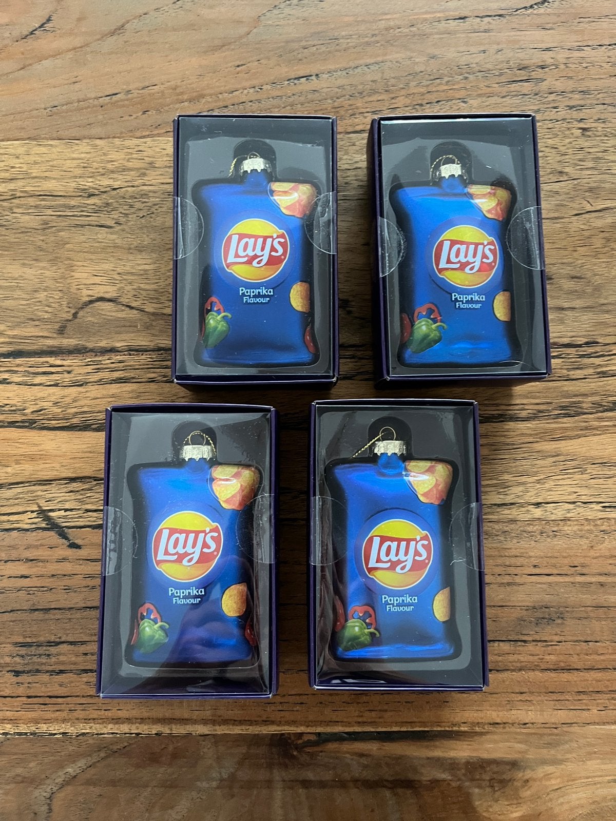 Lays kerstballen 4 stuks, Ophalen of Verzenden, Nieuw