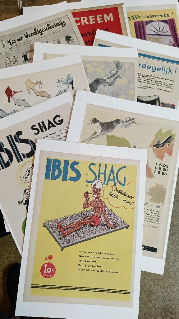 Shag, Brylcreem, Swift, Maizena & oude wereldstatistiek, Verzamelen, Ophalen of Verzenden, Gebruikt, Reclamebord