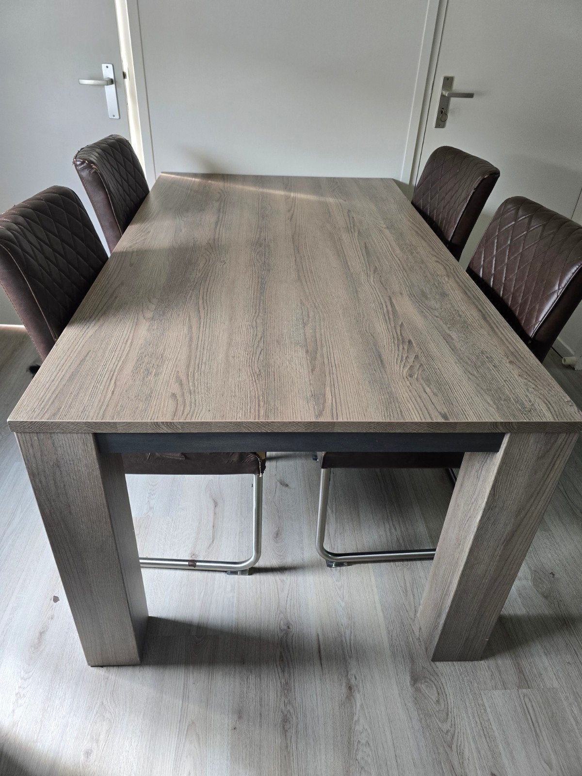 Mooie eettafel met bijpassende salontafel, Huis en Inrichting, Tafels | Eettafels, Ophalen, Gebruikt, 50 tot 100 cm, 150 tot 200 cm