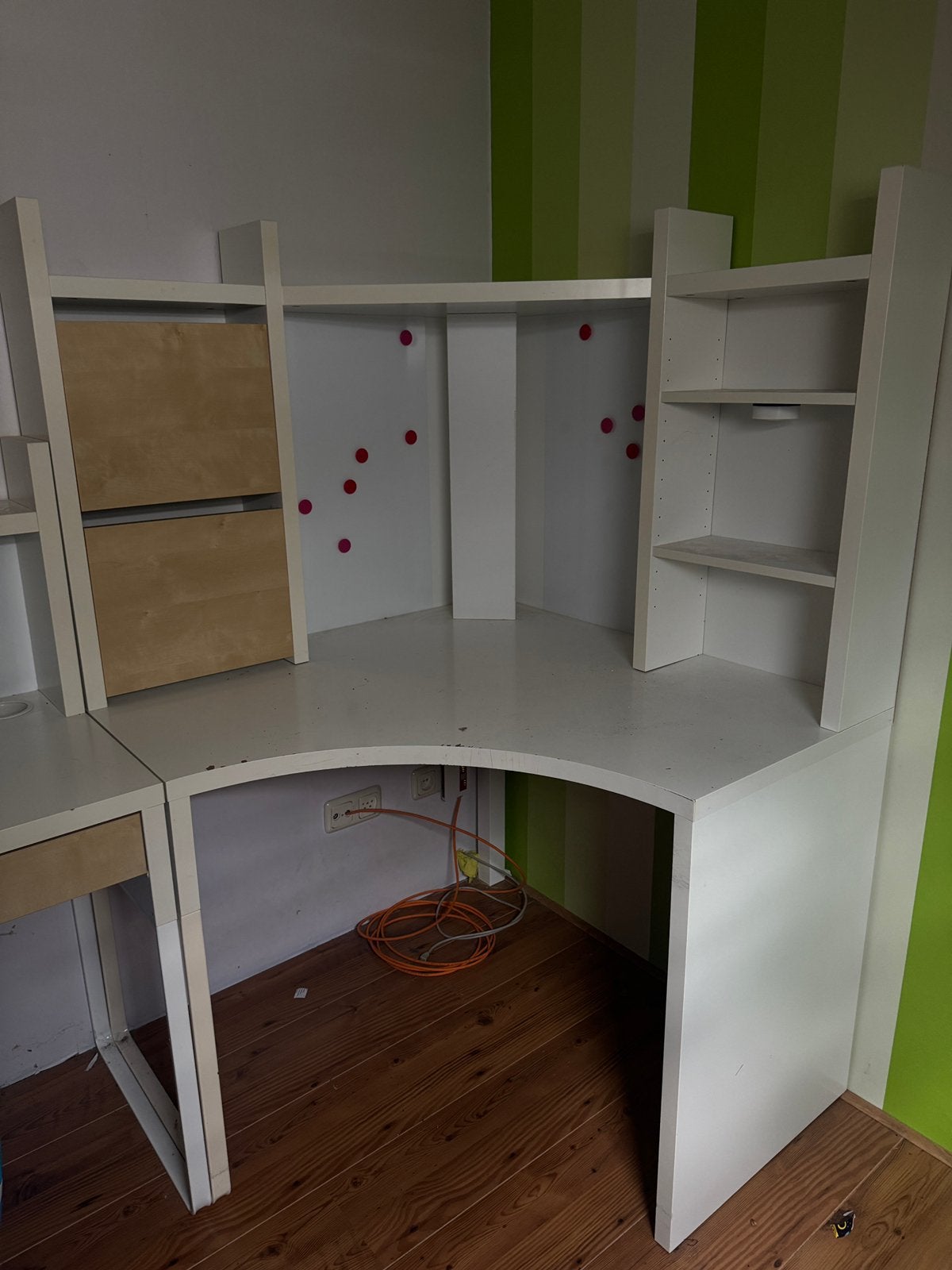 Ikea Micke bureau onderdelen, Huis en Inrichting, Bureaus, Gebruikt, Spaanplaat of MDF, IKEA, Wit