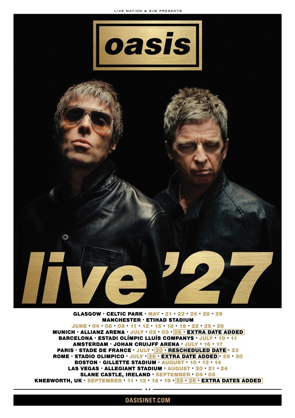 Oasis tickets Johan Cruijff Arena, Tickets en Kaartjes, Drie personen of meer, Juli