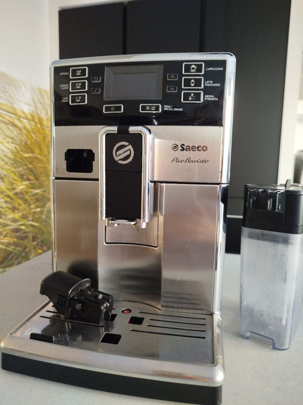 Saeco PicoBaristo volautomatische espressomachine, Gebruikt, Espresso apparaat, 4 tot 10 kopjes, Afneembaar waterreservoir