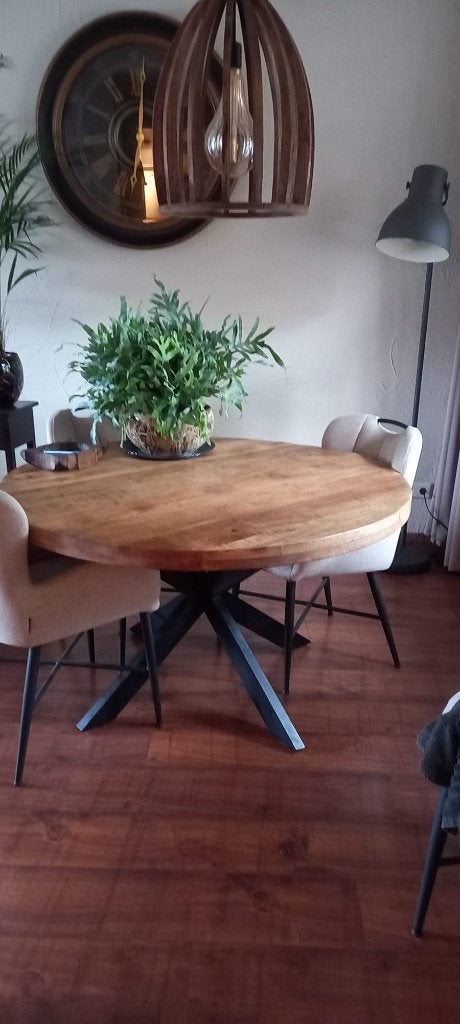 Eettafel, Huis en Inrichting, Tafels | Eettafels, Ophalen, Rond, Zo goed als nieuw, Vier personen