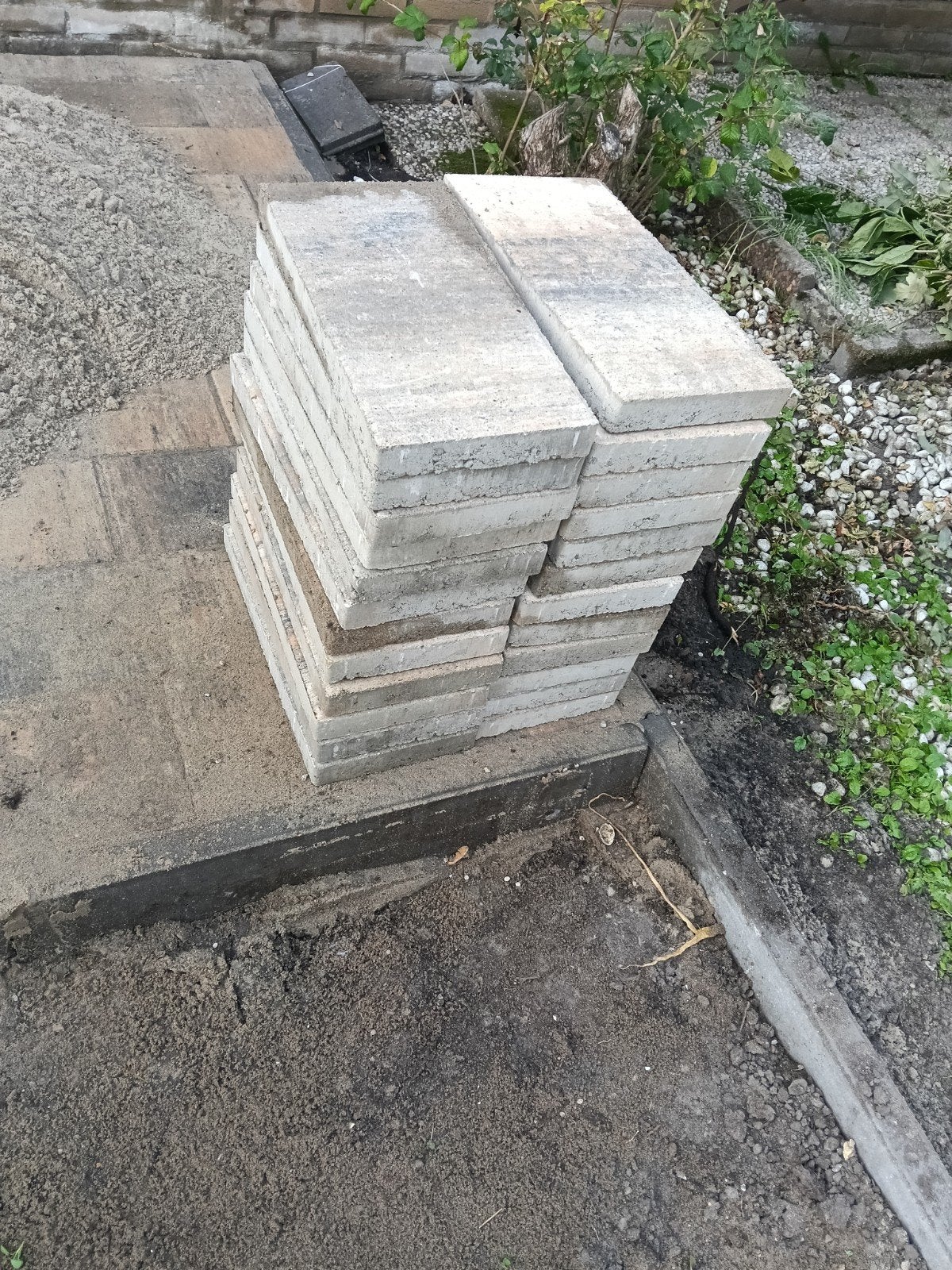 Terrastegels 40x20x4cm - 1,92 m², Tuin en Terras, Ophalen, Gebruikt, Minder dan 5 m², Beton