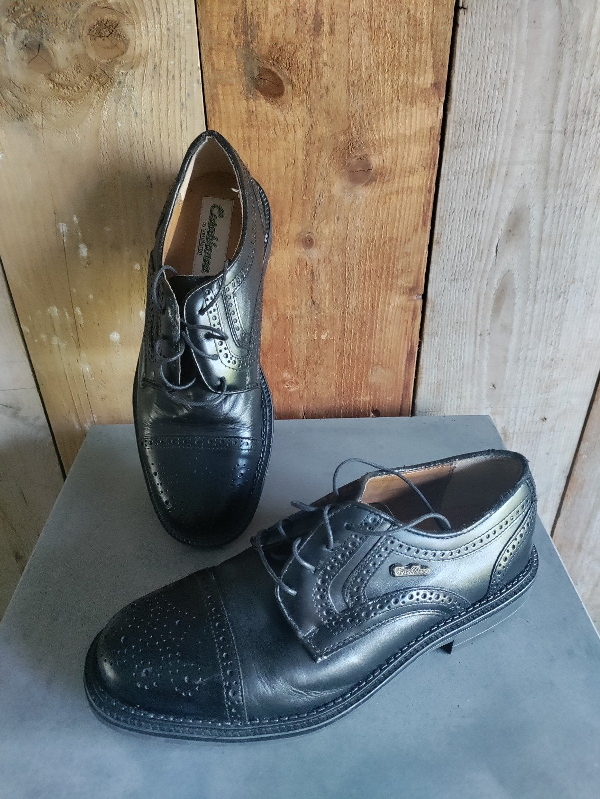 Bijna gratis: zwarte (kunst)leren herenschoenen Van Haren, Ophalen of Verzenden, Nieuw, Zwart