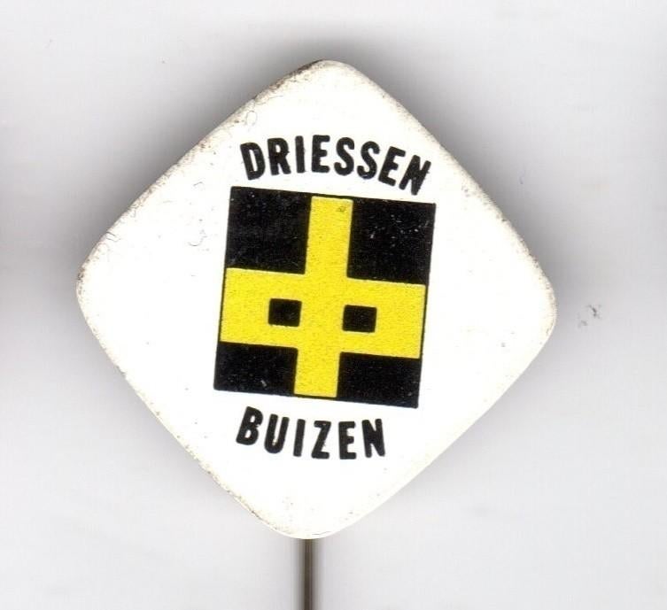 Speldje DRIESSEN BUIZEN WEERT (A8), Verzamelen, Ophalen of Verzenden, Gebruikt, Overige onderwerpen