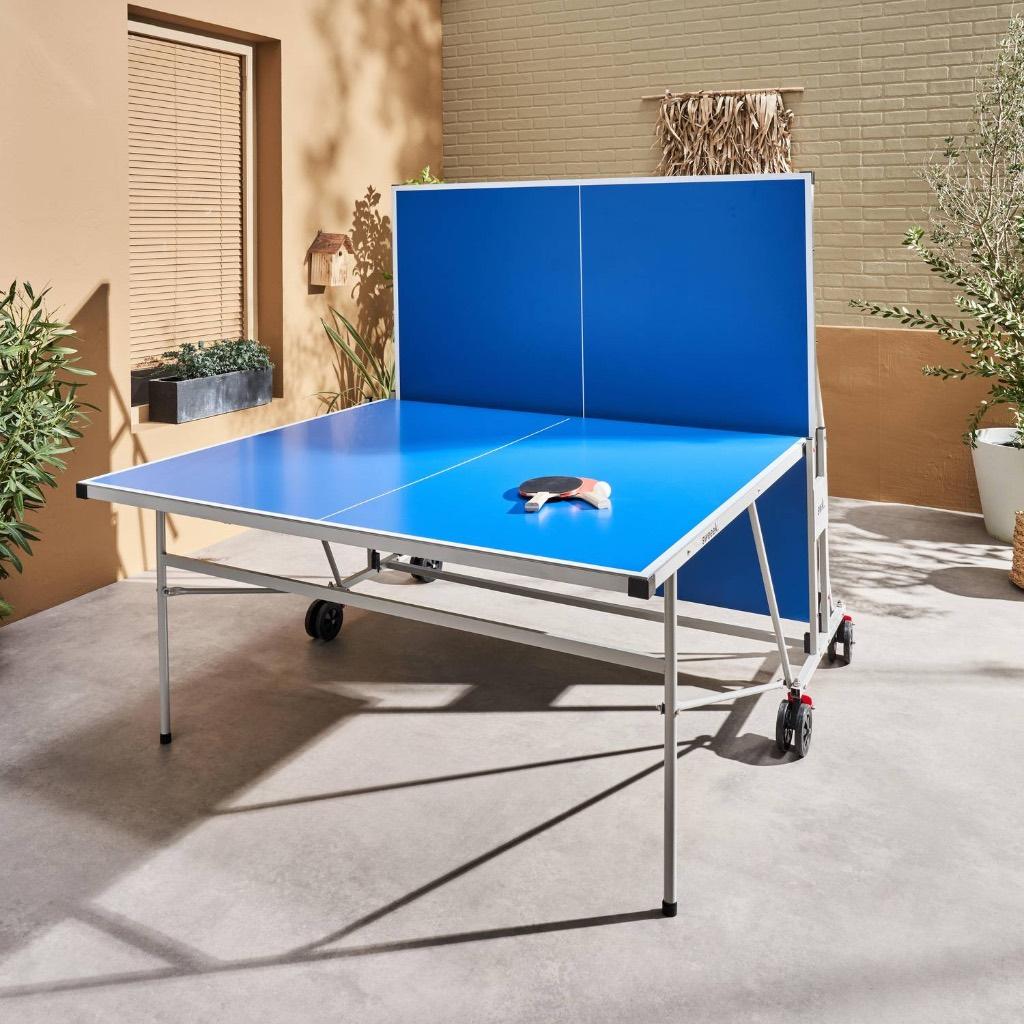 Inklapbare outdoor Tafeltennistafel Inesis, Sport en Fitness, Tafeltennis, Ophalen, Gebruikt, Tafel Outdoor, Verrijdbaar