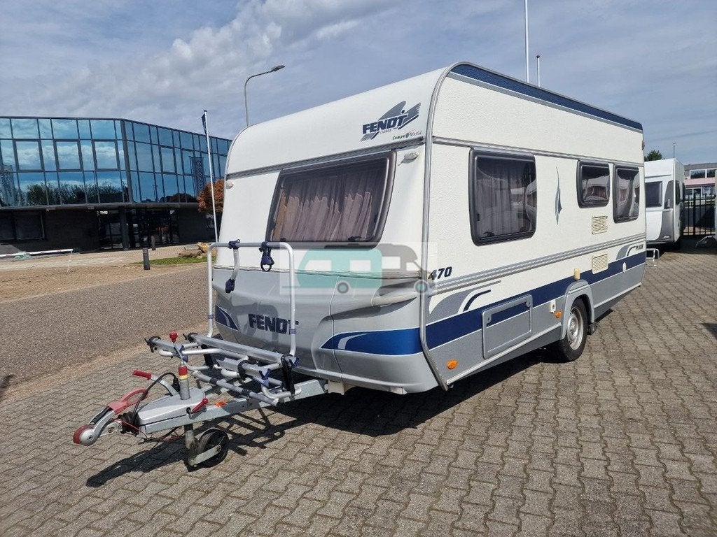 Fendt platin 470 TF Mover, voortent, fietsendrager, Caravans en Kamperen, Caravans, Schokbreker, Bedrijf, Tot en met 4, 1000 - 1250 kg