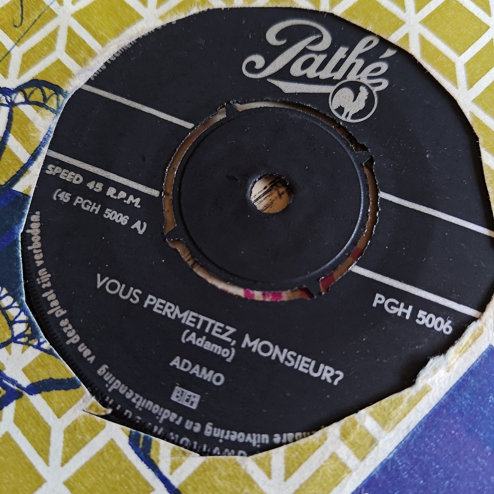 Adamo - Vous Permettez, Monsieur? (Pathé PGH 5006), Cd's en Dvd's, Ophalen of Verzenden