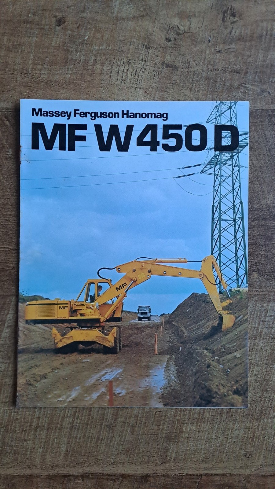 Oude folder Massey Ferguson MF W 450 D rupskraan, Ophalen of Verzenden, Zo goed als nieuw, Folder