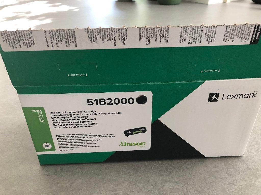 Lexmark cartridge 51B2000 Zwart, Ophalen, Nieuw, Cartridge, Lexmark