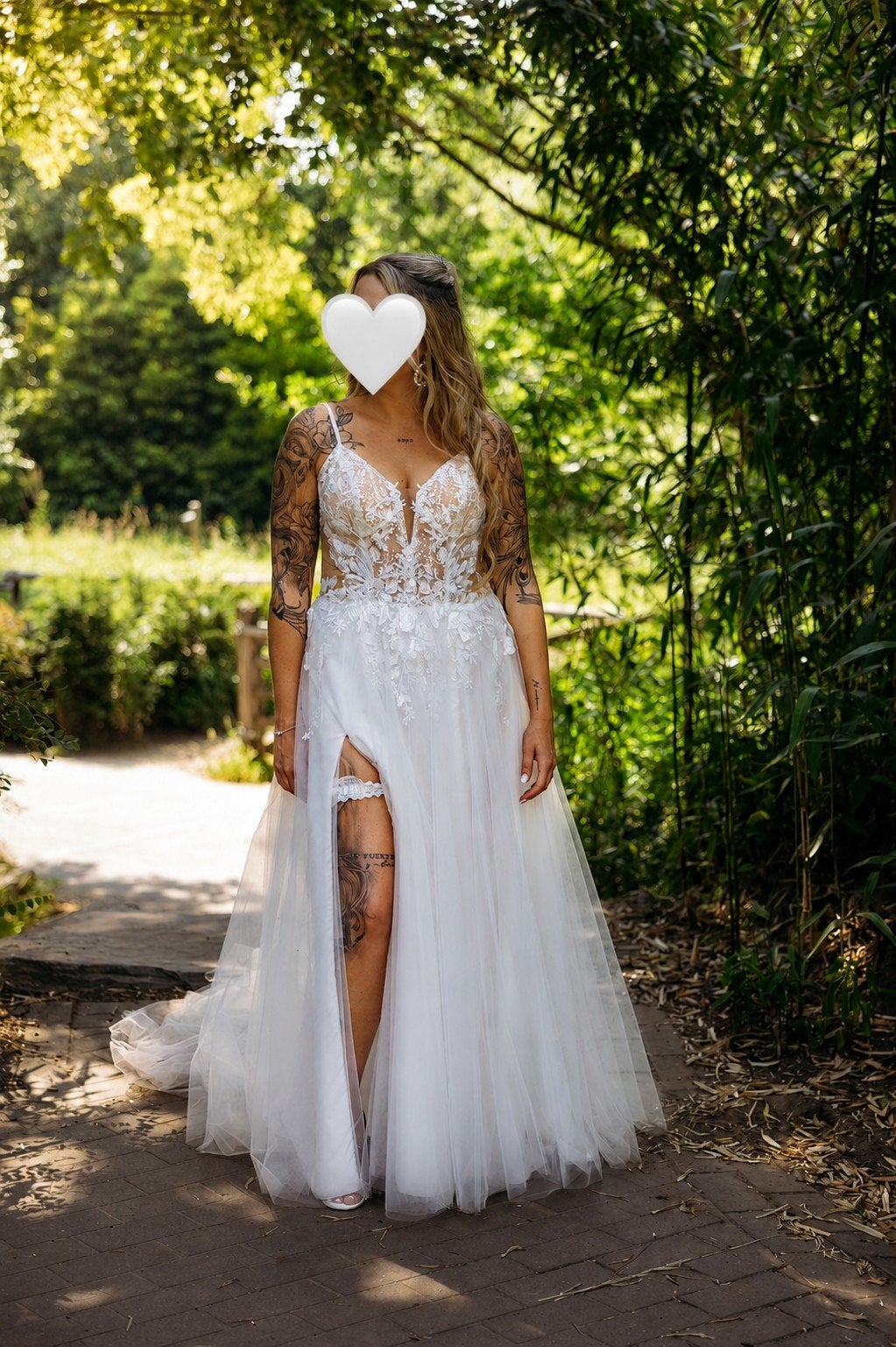 Enzoani Étoile trouwjurk M | kant, glitter & split |, Ophalen of Verzenden, Zo goed als nieuw, Wit, Trouwjurk