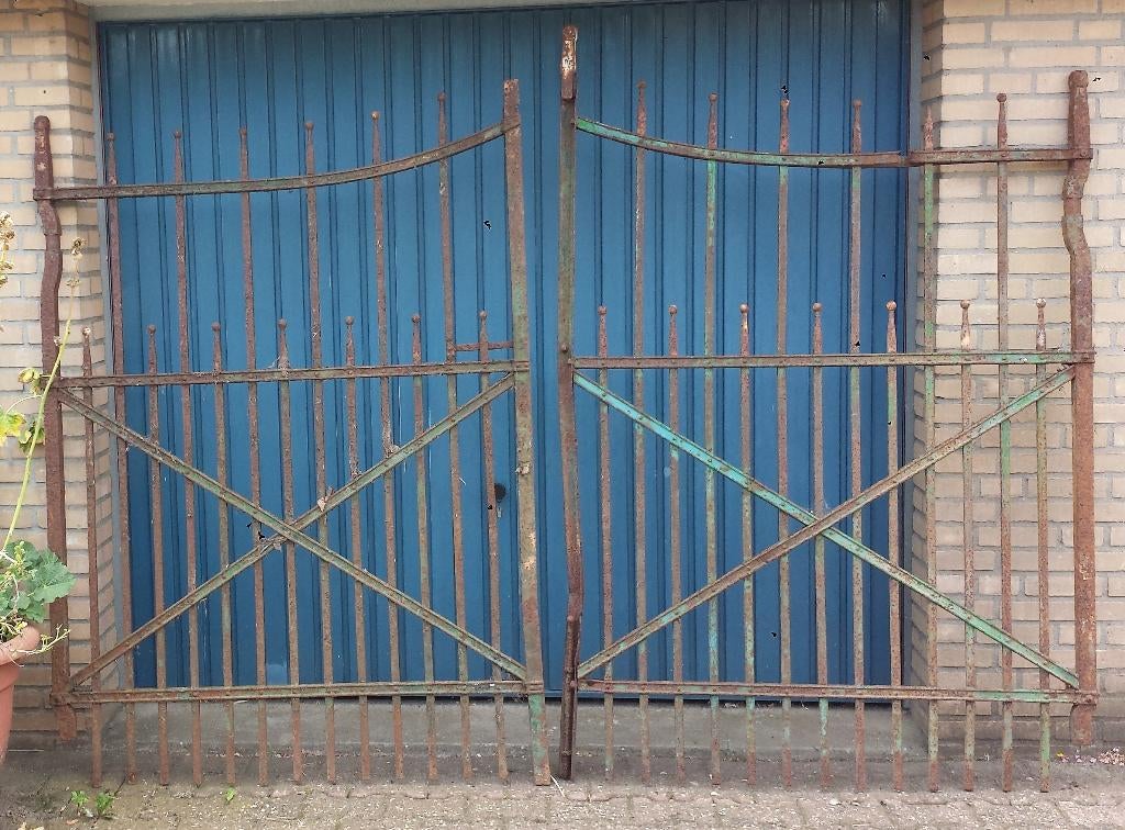Authentiek zwaar hekwerk, Tuin en Terras, Ophalen, Gebruikt, IJzer, Overige typen