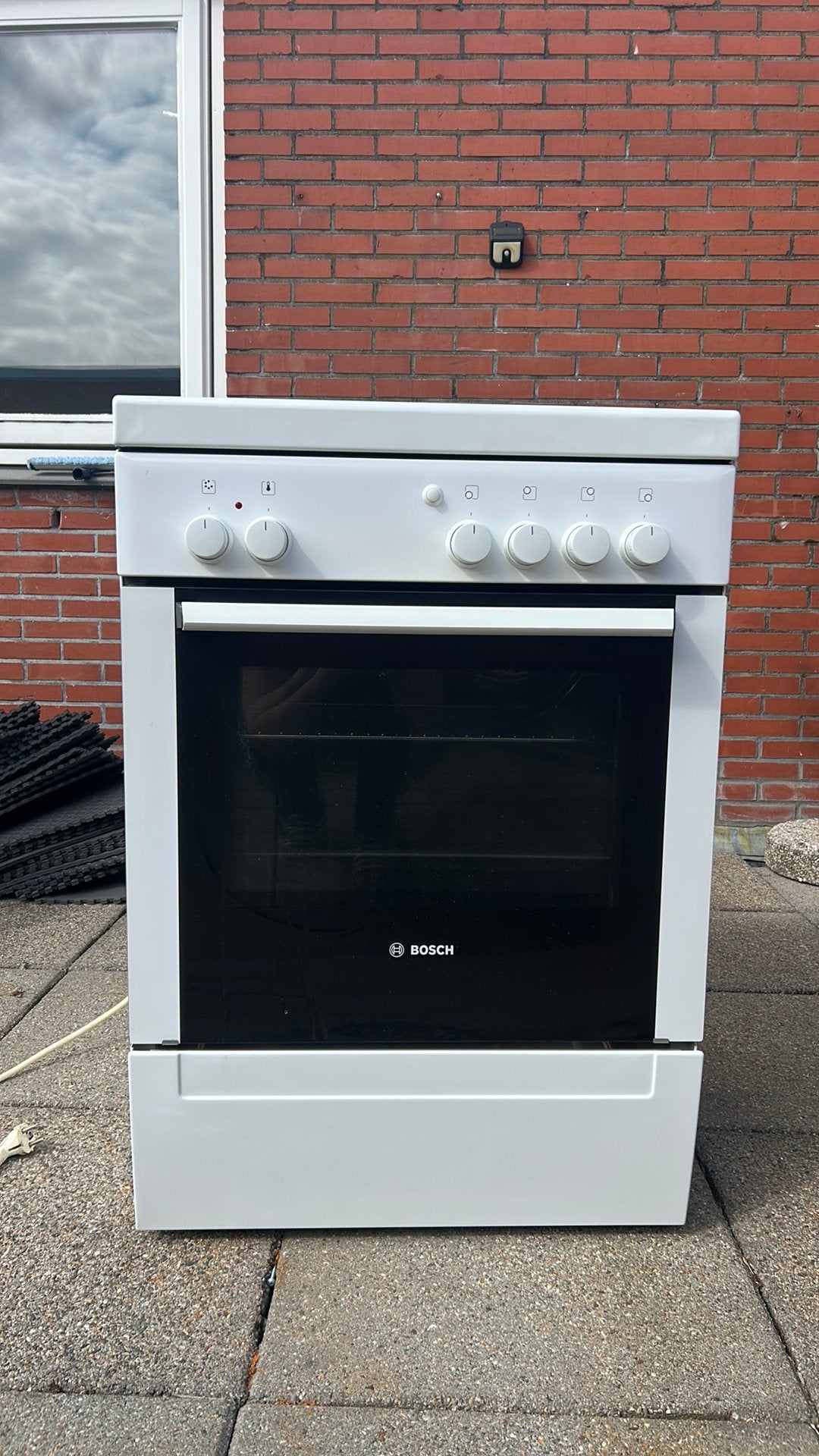 Bosch gasfornhuis, Ophalen, 4 kookzones, Zo goed als nieuw, Gas