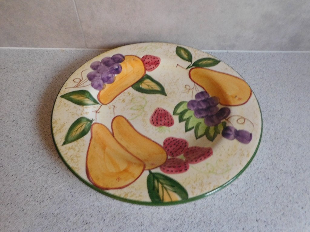 Bord Fruit Plate Laurie Gates 2001 - 29 cm, Huis en Inrichting, Overige merken, Keramiek, Ophalen of Verzenden, Zo goed als nieuw