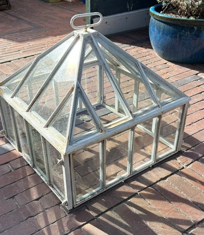 Gietijzeren kweekkas, 45x45x45 cm., cloche, Tuin en Terras, Kassen, Gebruikt, Kweekkas, Glas, Ophalen