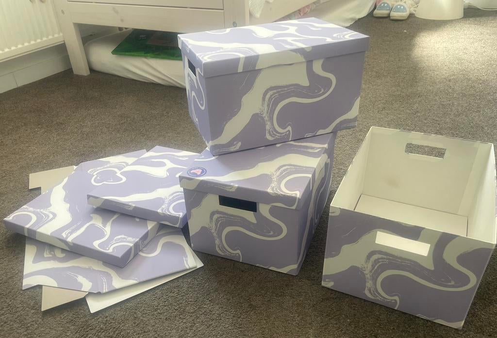 4x Lila opbergdozen Ikea!, Ophalen, Zo goed als nieuw