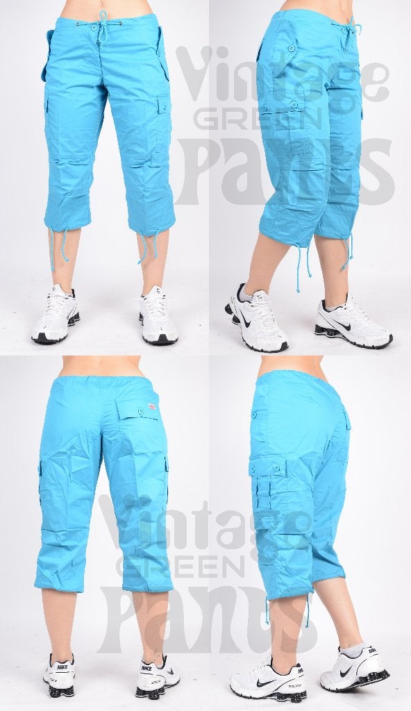 Set van 6 UFO Girly Beach Y2K Cropped Cargobroeken Turquoise, Kleding | Dames, Verzenden, Nieuw, Maat 36 (S)