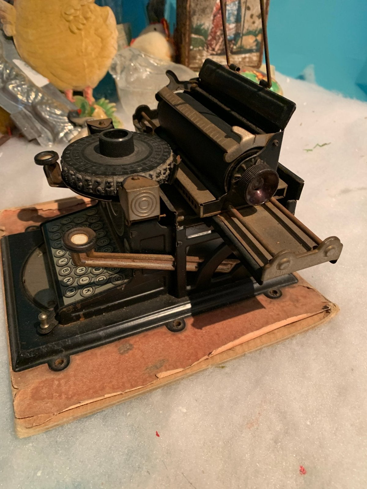 Antiek blikken speelgoed typemachine, Antiek en Kunst, Antiek | Speelgoed, Ophalen of Verzenden