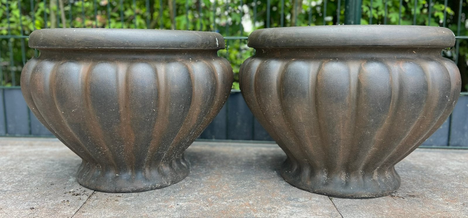 Prachtige bruine buiten potten Intratuin, Ophalen of Verzenden, Rond, Kunststof
