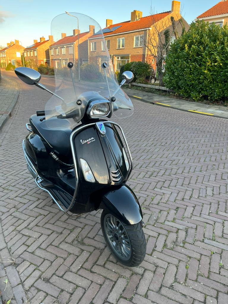 Vespa S Sprint scooter 50cc snor blauw kenteken, Ophalen, Gebruikt, Vespa S, Benzine