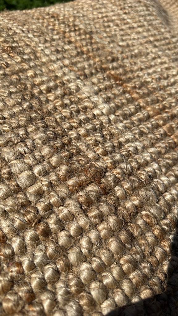 Vloerkleed rond diameter jute 230 cm, Ophalen, Zo goed als nieuw