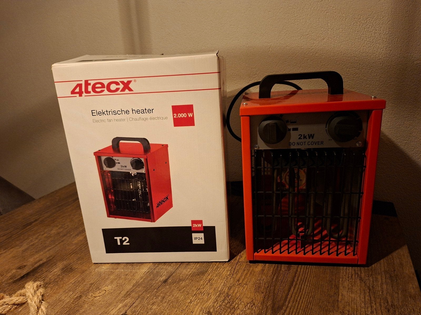 4tecx 2KW elektrische heater, Overige soorten, Elektrisch, Nieuw, Ophalen of Verzenden