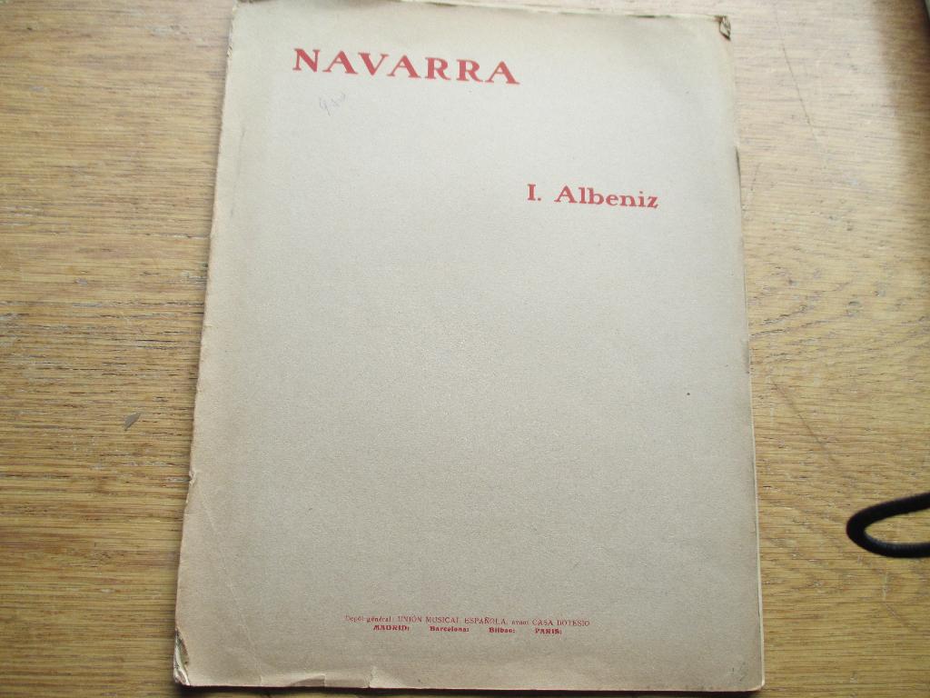 L.ALBENIZ - NAVARRA -VOOR PIANO, Gebruikt, Klassiek, Ophalen of Verzenden, Artiest of Componist