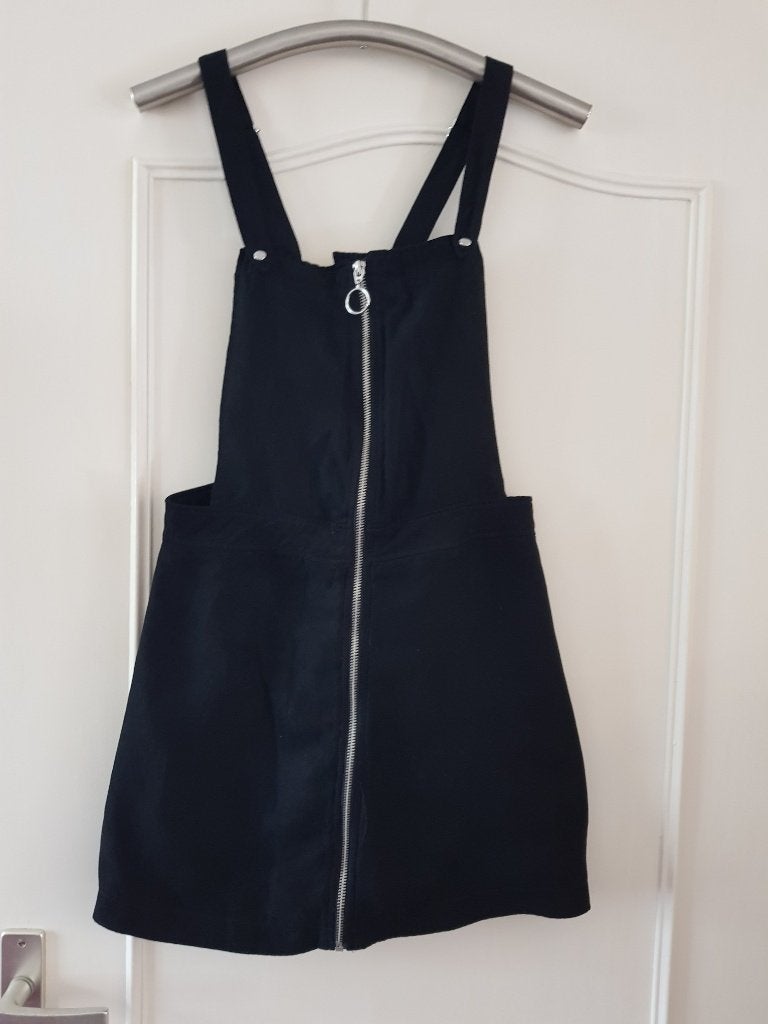 @ Zwarte Jurk met Rits overgooier maat 38 divided, Kleding | Dames, Maat 38/40 (M), Zwart, Ophalen of Verzenden, Zo goed als nieuw